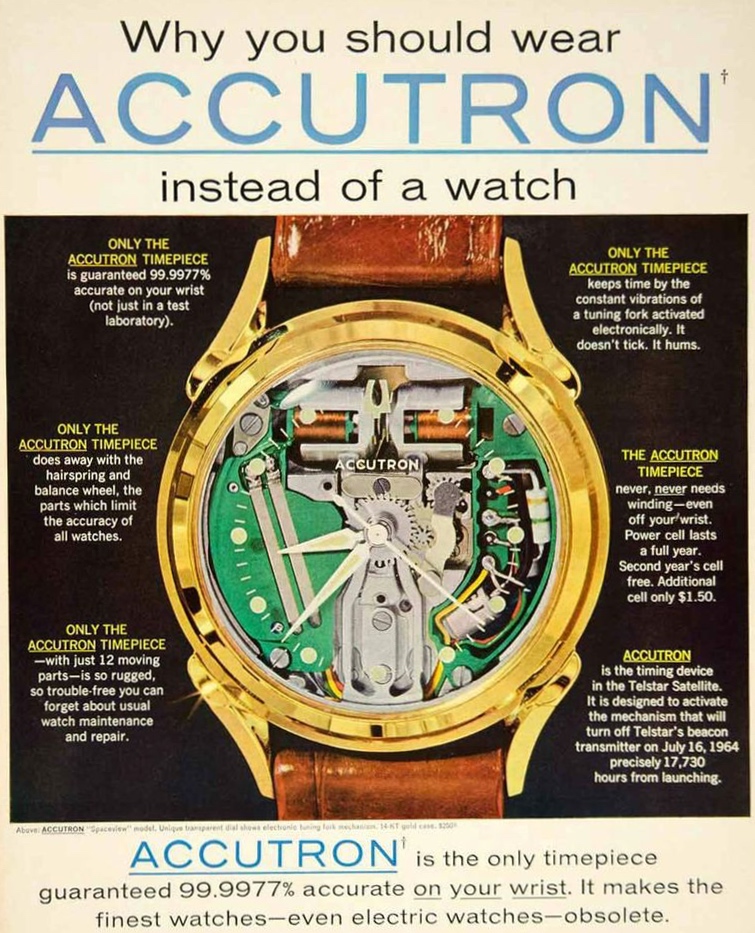 An original advert for the Accutron